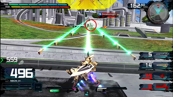 『機動戦士ガンダム EXTREME VS. マキシブーストON』ゲーム画面