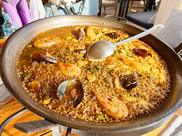 Paella at a restaurant near the office