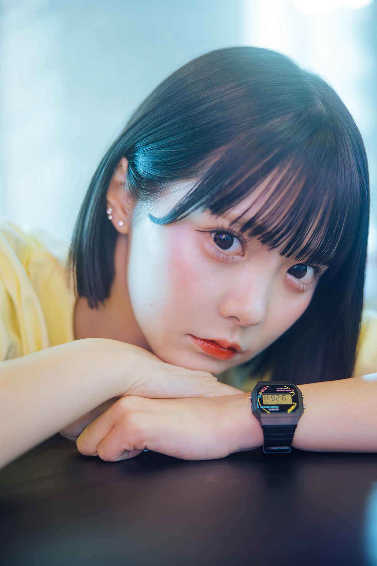 F-91WPC-1AJRを身に着ける福山梨乃さん