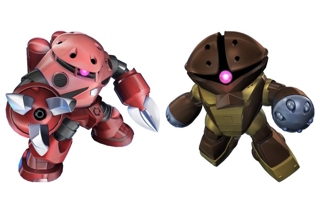 シャア専用ズゴック(左)とアッガイ(右)